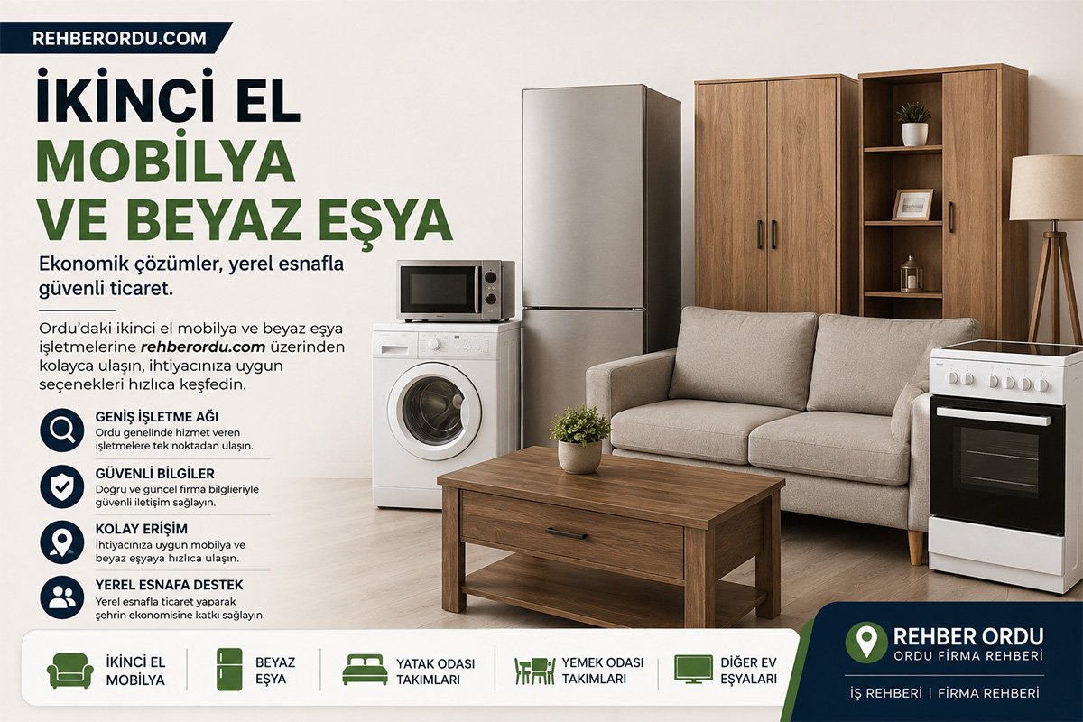 Ordu’da İkinci El Mobilya ve Beyaz Eşya Sektörüne Dijital Erişim